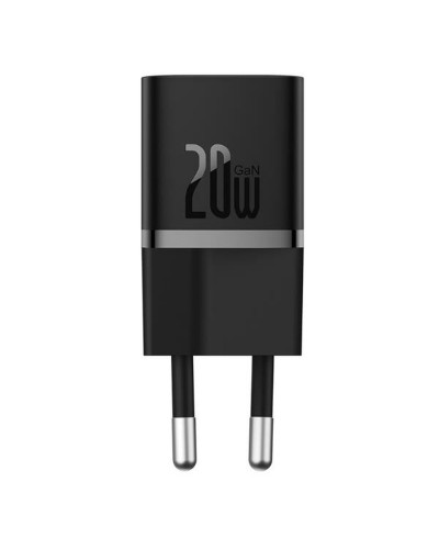 Baseus Caricatore USB-C 20W Nero - Ricarica Rapida Power Delivery per iPhone & Android
