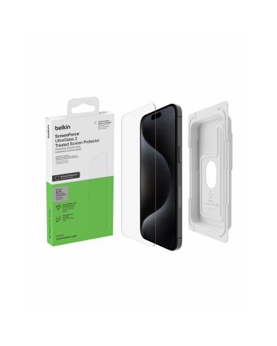 Belkin ScreenForce Protector de Pantalla iPhone 16 Pro Max - Antiarañazos y Antigolpes
