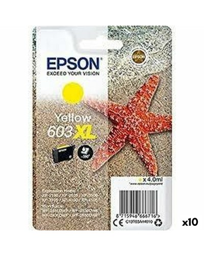 Alkunperäinen mustepatruuna Epson XP-2100 3100 4100 WF-2830DWF 2850DWF Keltainen (10 osaa)