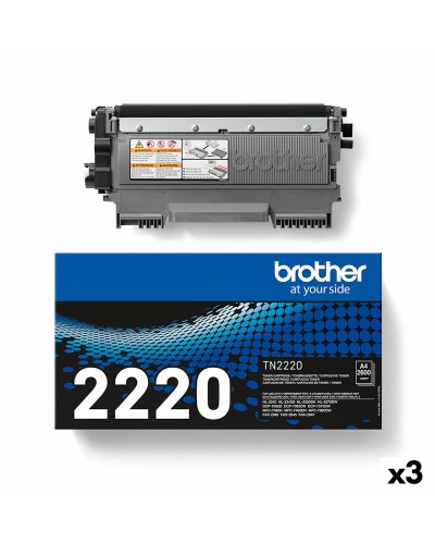Brother TN-2220 Toner Schwarz (x3) Hohe Reichweite - HL-2240D, 2250DN, 2270DW
