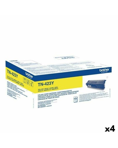 Original Toner Brother HLL8260CDW HLL8360CDW HLL9310CDW TN423Y Gul (4 antal)