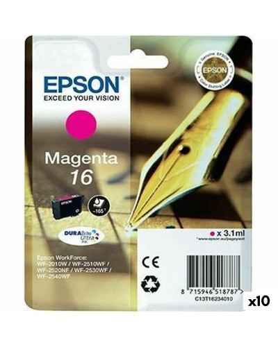 Originele inkt cartridge Epson DURABRITE ULTRA INK - Nº 16 Magenta (10 Stuks)