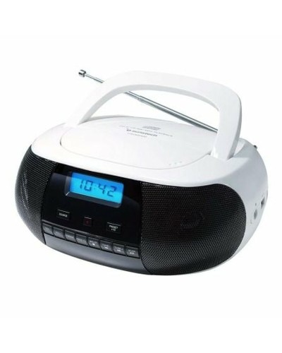 Sunstech CRUSM400WT Radio CD MP3 Azul/Blanco - Reproductor de CD, USB, Portátil

