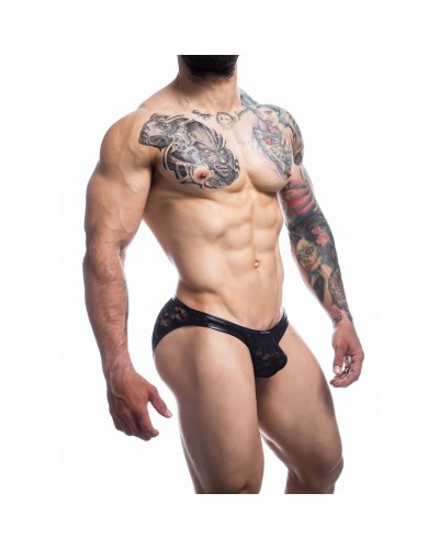 Cut4men Tanga Nero S - Intimo Uomo Sensuale e Confortevole
