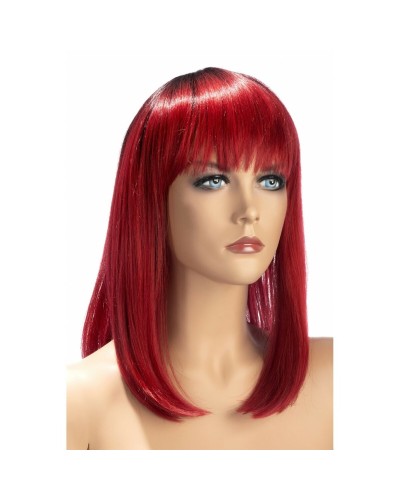 Eroottinen Lisävaruste World Wigs Elvira Punainen Peruukki