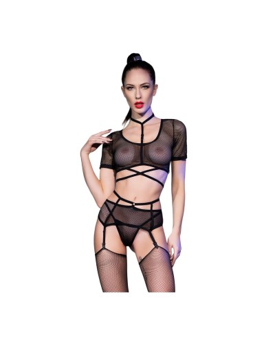 Chilirose Ensemble Lingerie Noir Taille S - Dentelle Élégante & Sensuelle
