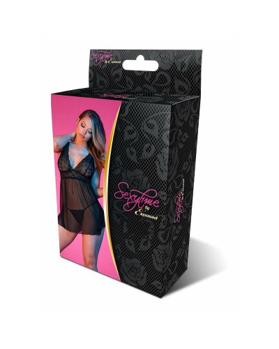 Babydoll Nero S/M Exposed - Lingerie Sexy Trasparente
