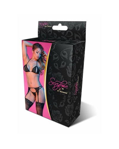 Lingerie Exposed Nero (L/XL) - Set Intimo Sensuale

