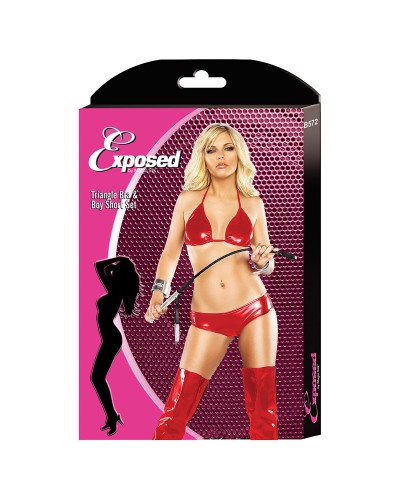 Dessous Set Exposed Rot L/XL - Sinnliches Dessous Set
