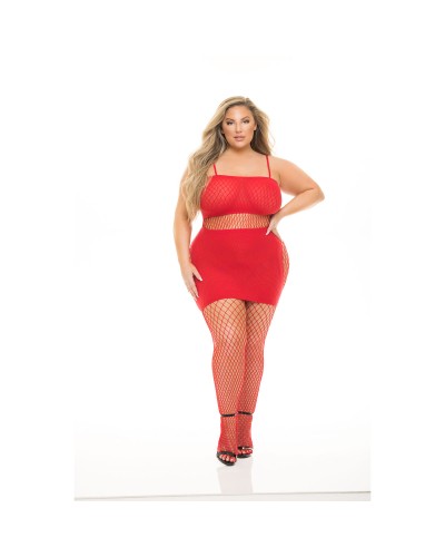 Lencería Rosa Labial Rojo Talla L - Conjunto Íntimo Sensual
