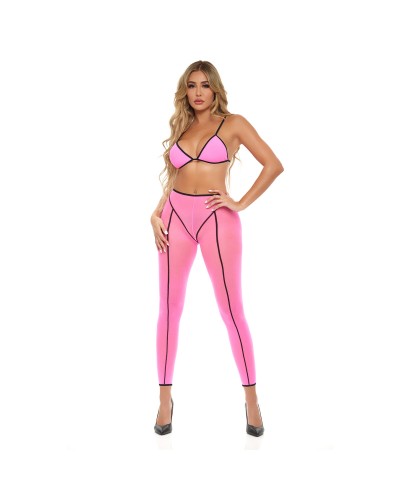 Lingerie Pink Lipstick: Conjunto de Lencería Sexy para Mujer - Encaje & Comodidad
