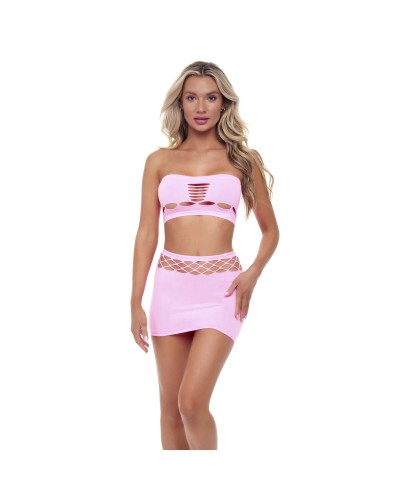 Lingerie Pink Lipstick Rosa - Set Intimo Sexy Taglia Unica

