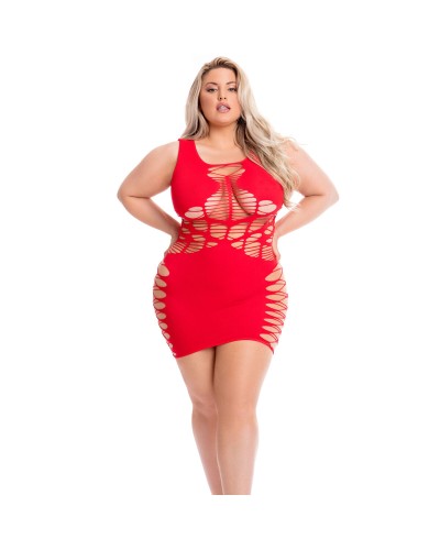 Pink Lipstick Red Dress Plus Size - Elegant and Comfortable
