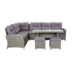 DKD Home Decor Outdoor-Sofa: Komfort und Stil für Ihren Außenbereich (4-teilig, 267 x 204 x 90 cm)
