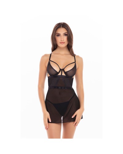 Ensemble de lingerie noire René Rofé - Dentelle élégante (Taille M/L)
