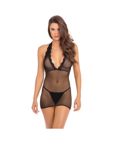 René Rofé Robe Noire Taille Unique - Élégante et Sensuelle
