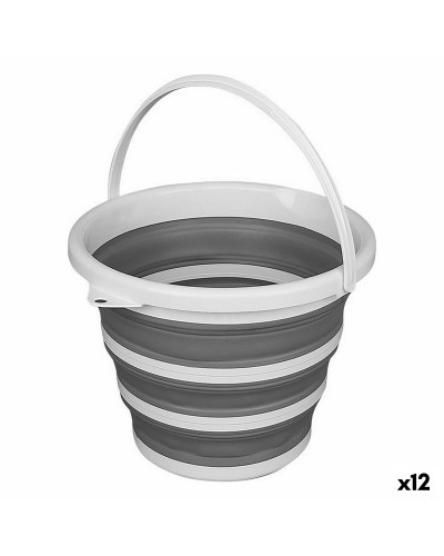 Emmer met handvat Confortime 10 L 34 x 33 x 25 cm (12 Stuks)