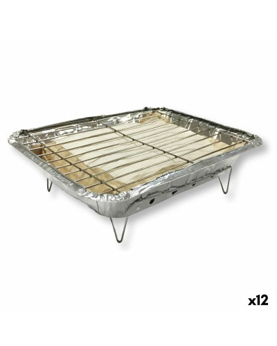 Barbecue Usa e Getta Algon Istantanea - 24 x 31 x 6 cm - Confezione da 12