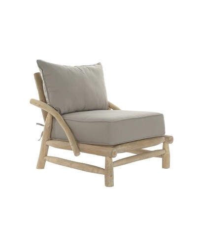 Sillón DKD Home Decor Gris Claro Teca - 82 x 80 x 73 cm
