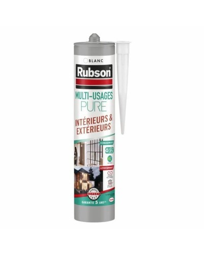 Rubson Mastic Silicone Transparent, 280 ml | Scelle, Répare, Protège
