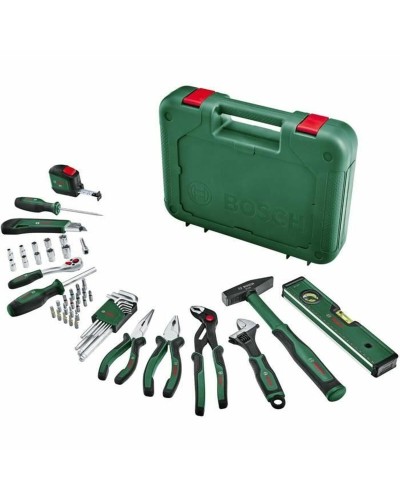 Bosch Ratchet Wrench Set | 1/4" and 1/2" | 46-Piece Set with Reversible Ratchet | Maintenance Kit
