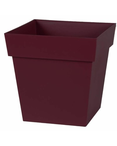 Vase Ecolux Toscane Bordeaux - 32x32x32cm, Pot de Jardin Élégant pour Extérieur
