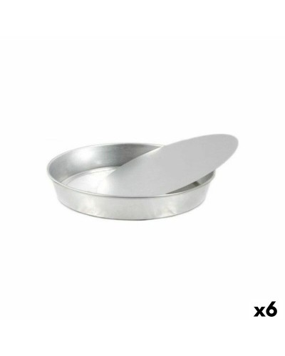 Round Aluminum Cake Pan with Removable Bottom VR - 31 x 31 x 4 cm (6-Pack)
