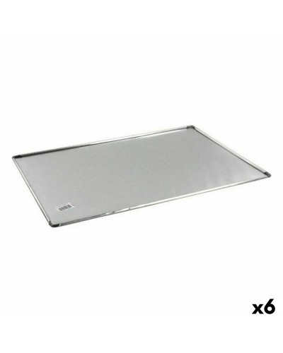 Bandeja para Horno VR Aluminio Rectangular 44 x 31 x 0,5 cm (6 Unidades)