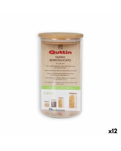 Quttin Silikon- und Borosilikatglasbehälter (1,45 L) - 12 Stück - Für Getränke und Lagerung
