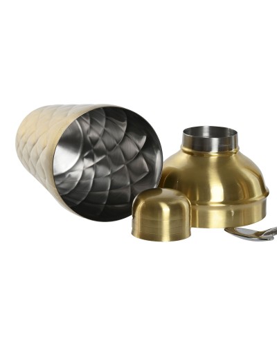 Cocktailset Home ESPRIT Gyllene Rostfritt stål 500 ml 8 x 8 x 20 cm