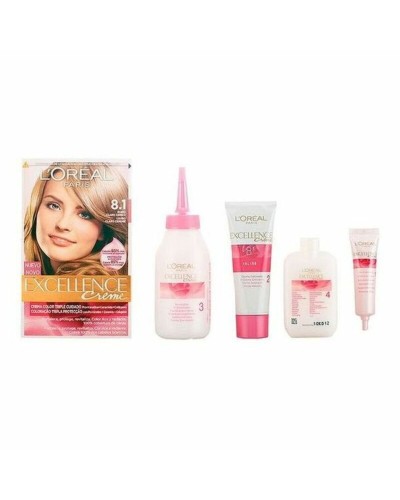 Permanente Kleur Excellence L'Oreal Make Up Excellence Light Asblond Nº 9.0-rubio muy claro Nº 8.0-rubio claro 192 ml