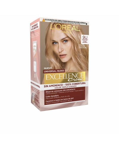 L'Oreal Excellence 9U Lightest Blonde - Permanent Hair Dye for Luminous Hair
