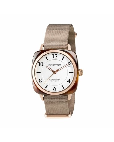 Briston Clubmaster Chic Orologio Donna, Quadrante Tartaruga, Cinturino NATO, Elegante

