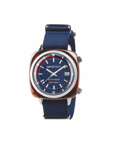Briston Clubmaster Classic: Orologio Uomo Acciaio Tartaruga, Datario
