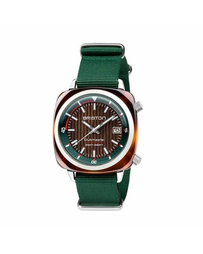 Briston Clubmaster Classic Chronographe Homme - Acier Blanc Cadran Noir
