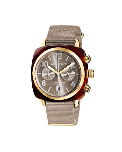 Briston Clubmaster Classic Steel Rose Gold Brown Vintage - Men's Watch
