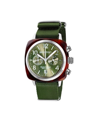 Briston Clubmaster Classic: Men's Tortoise Watch, Black NATO Strap - Casual Style
