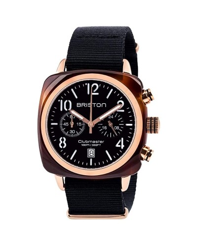 Briston Clubmaster Classic - Herrenuhr Schildpattbraun & Schwarz
