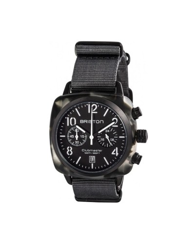 Briston Clubmaster Classic Chrono - Men's Watch Black & Gold - Vintage Style
