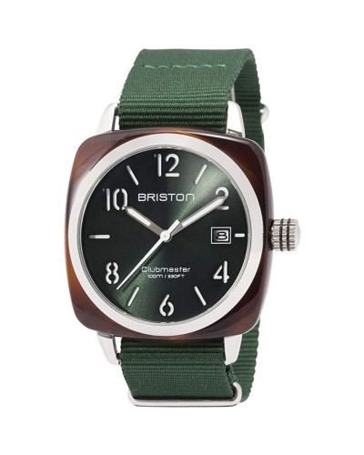 Briston Clubmaster Classic: Herrenuhr, schwarzes Zifferblatt, Casual-Stil
