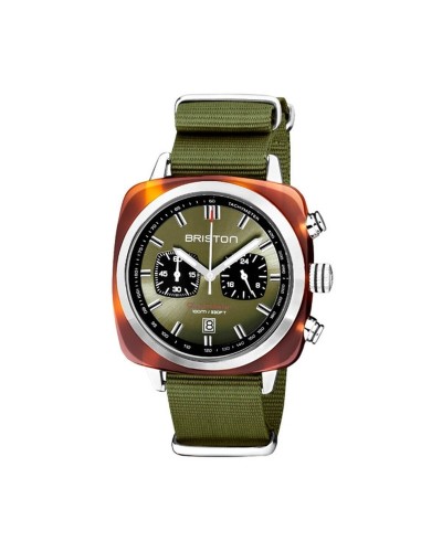Briston Clubmaster Classic Chronographe Vert - Montre Homme Élégante
