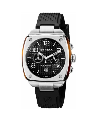 Briston Clubmaster Classic Schwarz: Herrenuhr Chronograph Vintage-Stil
