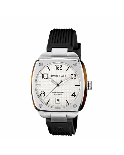 Briston Clubmaster Classic: Men's Watch White Black, Vintage Style
