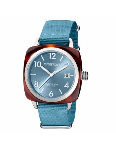 Briston Clubmaster Classic: Herrenuhr Stahl Schildpatt Marineblau
