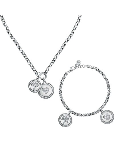 Morellato Collier Femme S0R31 Cristaux et Acier - Bijou Élégant
