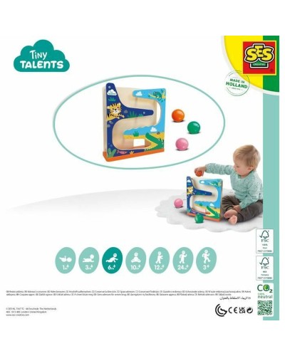SES Creative Circuit de Billes en Bois - Jeu Éducatif pour Enfants
