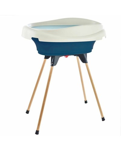 2in1 Folding Changing Table Bathtub - Dark Blue Space Saving
