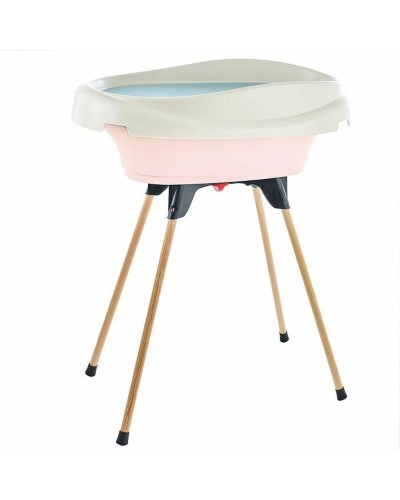 Fasciatoio 2 in 1 Rosa con Vasca per Neonati - Pieghevole e Salvaspazio
