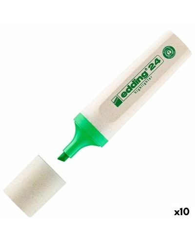 Edding EcoLine 24 Highlighter Light Green Recycled - 10 Piece Set
