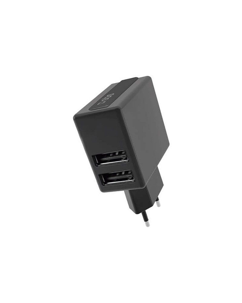 SBS Caricabatterie da Parete TETRAV2USB2A 2A Nero - Ricarica Rapida